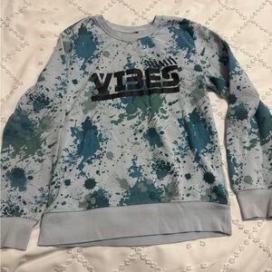 Blue and Green Splatter Sweatshirt